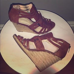 Enzo Angiolini Brown Leather Sandals